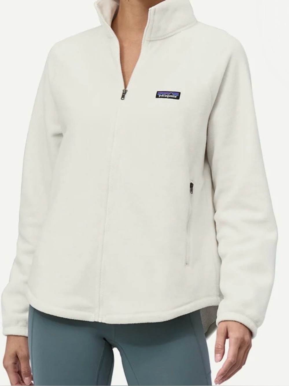 Patagonia Women's Cream Full-Zip Teddy Fleece Jacket